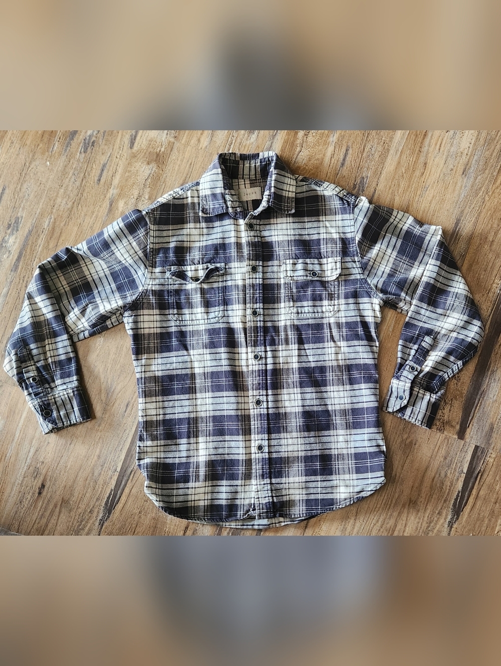 Jachs Men’s Plaid Cotton Button-Up Shirt Medium